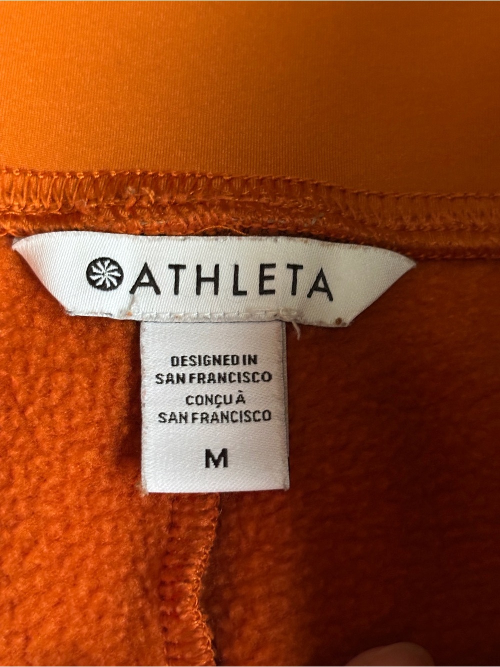 Athleta Retroplush Straight Leg Pants Sweatpants Orange Autumn Fall Sz Medium - Picture 8 of 13